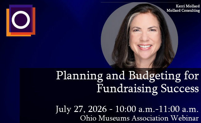 Graphic with OMA logo in corner and image of Kerri Mollard. Text reads, "Planning and Budgeting for